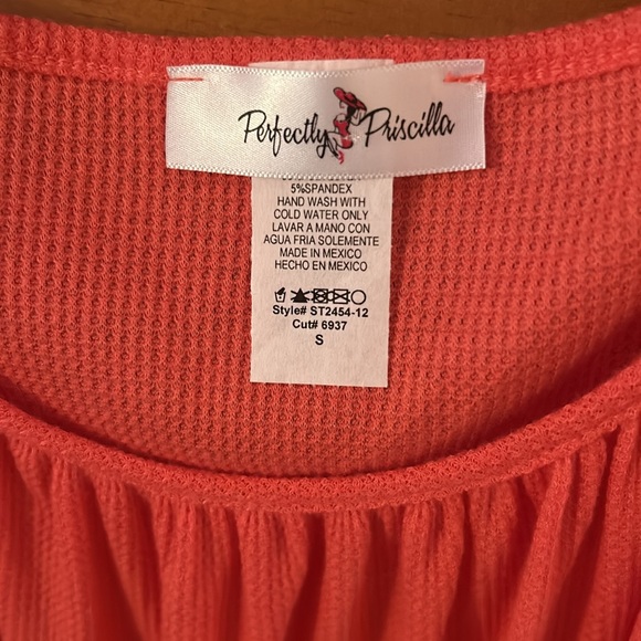 Perfectly Priscilla orange sleeveless top. NWOT - Picture 2 of 4